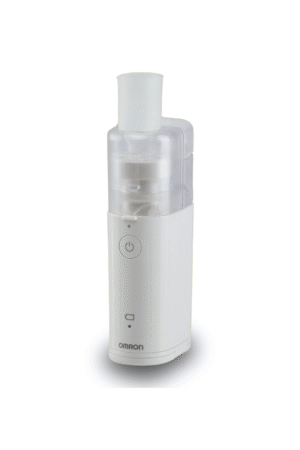 Omron Nebulizer Microair NE-U100 Portable Pocket Sized 360 Degree Silent Mesh Nebulizer (White)