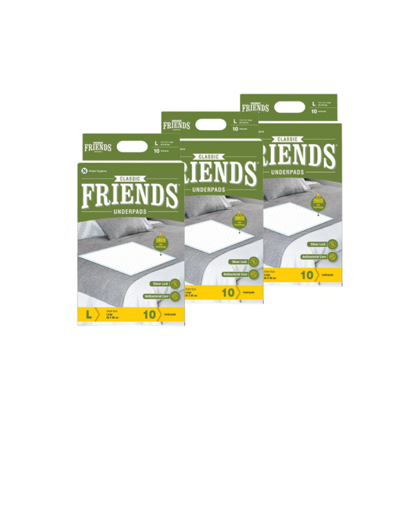 Friends Classic Disposable Underpads,Soft & Super Absorbency - 60x90 cm