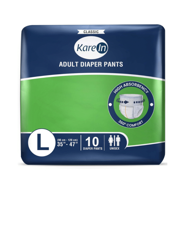 KareIn Classic Adult Diaper Pants, Large 90-120 Cm (35"- 47")