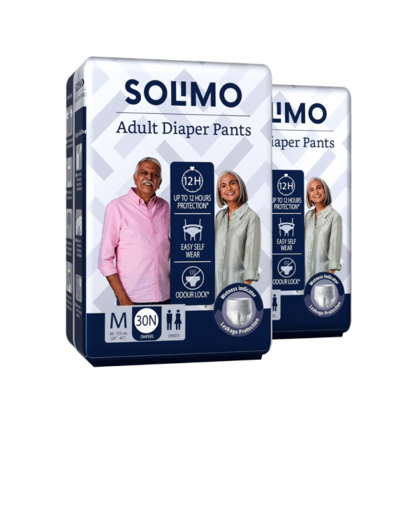 Solimo Adult Diapers Pant Style | Medium Size