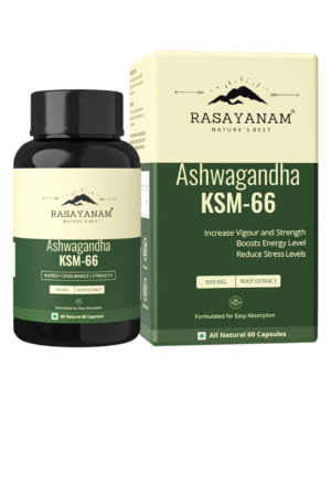 Rasayanam Ashwagandha KSM-66 (500 mg) | Extra Strength Natural Formulation