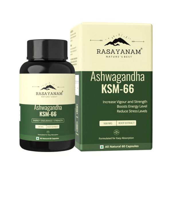 Rasayanam Ashwagandha KSM-66 (500 mg) | Extra Strength Natural Formulation