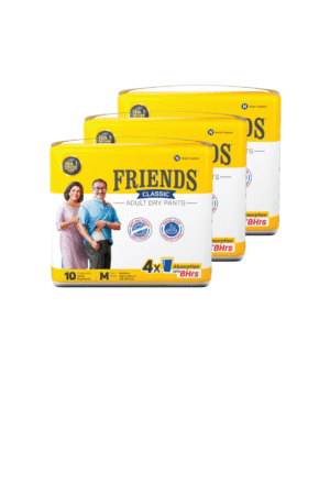 Friends Classic Adult Diapers Pants Style - 30 Count (Medium) with odour lock