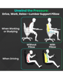 Dr Trust USA Backrest for Car Seat, Office Chair to Sit Up Right, Orthopaedic Memory Foam Cushion