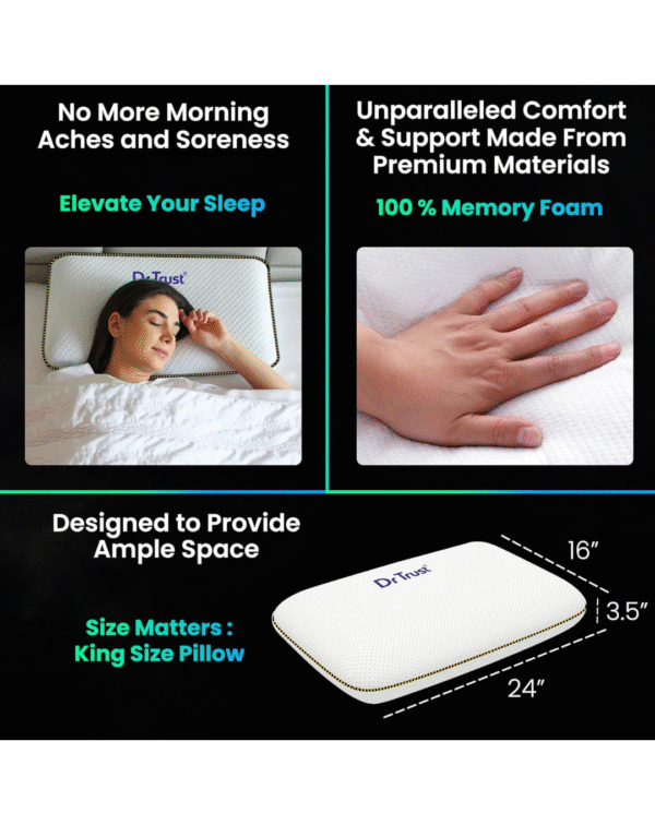 Dr Trust USA Memory Foam Pillow for Comfortable Sleep - Image 2