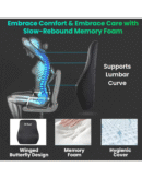 Dr Trust USA Backrest for Car Seat, Office Chair to Sit Up Right, Orthopaedic Memory Foam Cushion