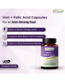 Best Naturals Iron + Folic Acid – 60 Capsules, 2-Month Supply – Supports Healthy Red Blood Cells