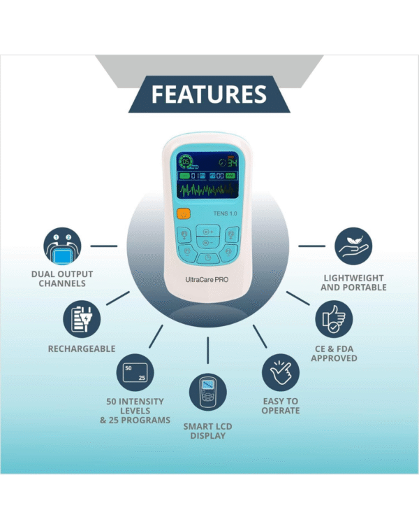 UltraCare PRO TENS 1.0 TENS Machine for Physiotherapy Massager - Image 2