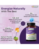 Best Naturals Iron + Folic Acid – 60 Capsules, 2-Month Supply – Supports Healthy Red Blood Cells
