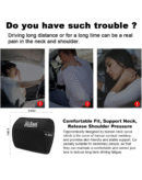 Dr Trust USA Orthopedic Neck Rest Car Seat Cushion Memory Foam Pillow Automobile Seat Headrest Small Sciatica Back Support -353