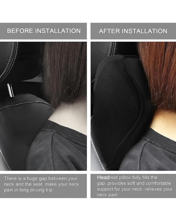 Dr Trust USA Orthopedic Neck Rest Car Seat Cushion Memory Foam Pillow Automobile Seat Headrest Small Sciatica Back Support -353 - Image 4