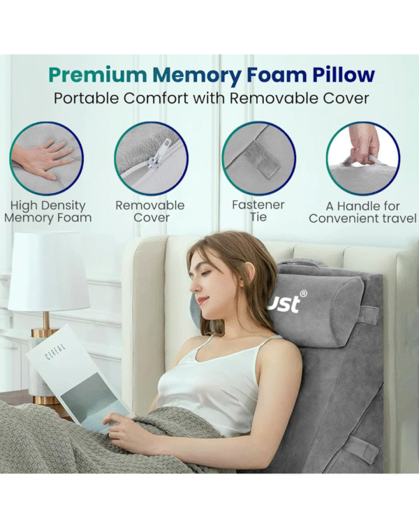 Dr Trust USA 354 Memory Foam Wedge Pillow - Image 3