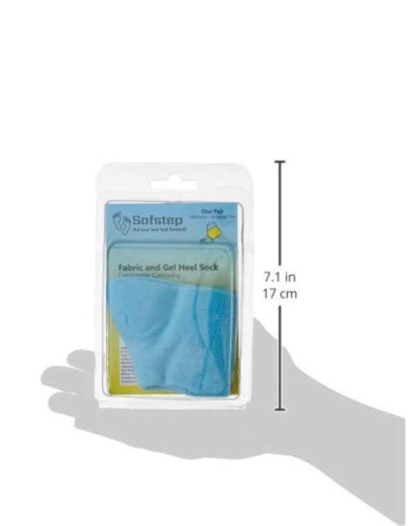 Sofstep Moisturizing Fabric and Gel Heel Socks, Blue - Image 5