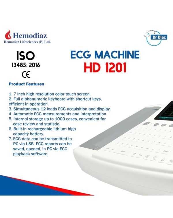 12 Channel 1201 ECG Machine - Image 4