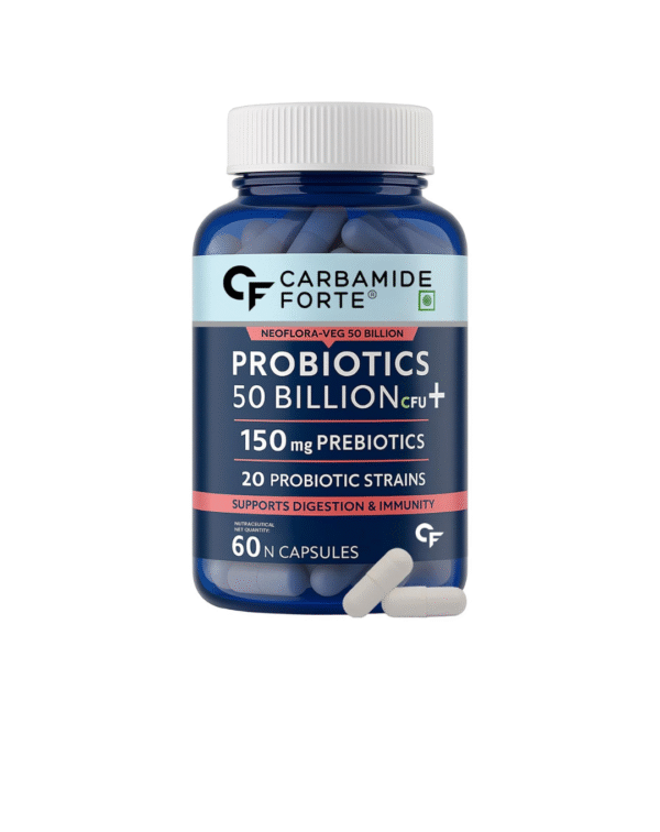 Carbamide Forte Probiotics Supplement 50 Billion CFU Gut Health Supplements with Probiotic