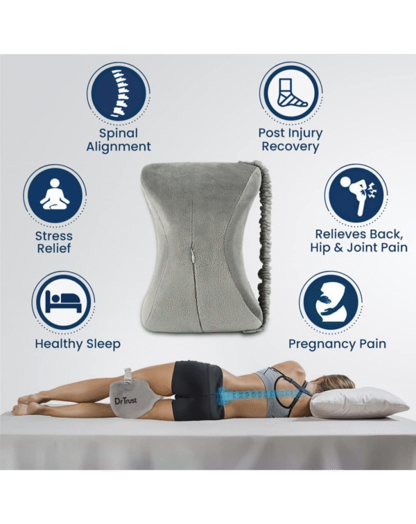 Dr Trust USA Orthopedic Knee and Leg Pillow Memory Foam for Men and Women Knock Knee,Calf and Thigh Cushion to Elevate legs-341 - Image 3