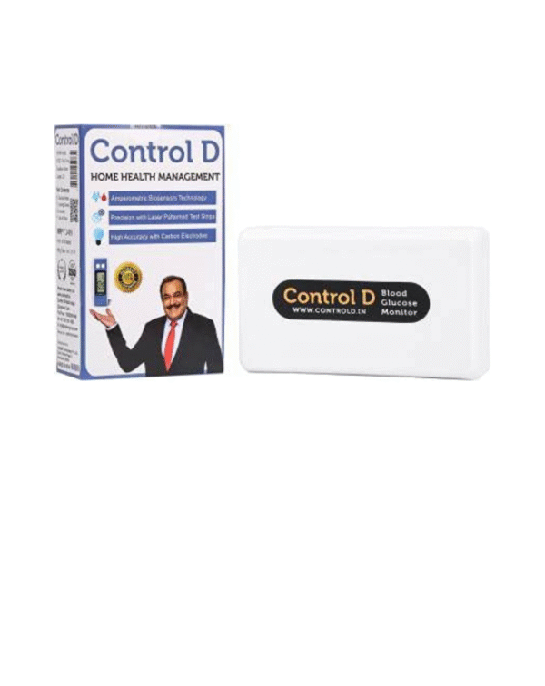 Control D Blood Glucose Monitor (Pack of 10 Strips, Blue)