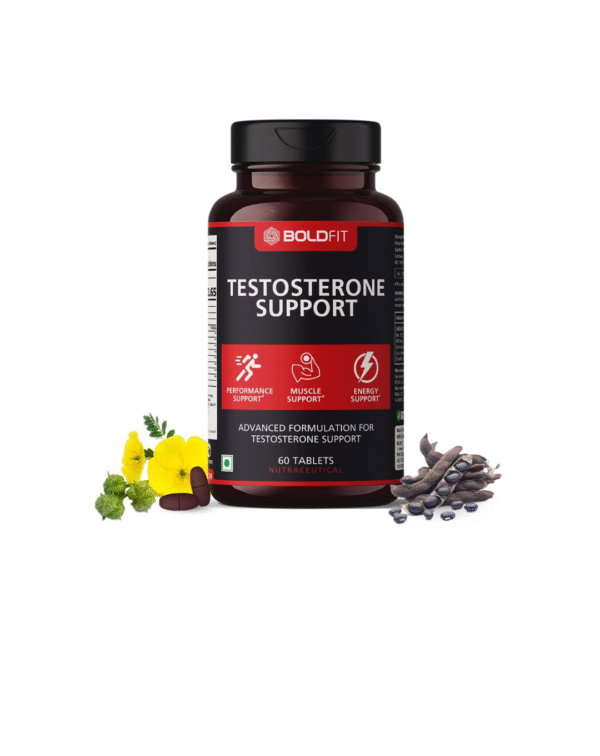 Boldfit testosterone Supplement for Men with Ginseng Extract with Kaunch Beej, Tribulus Terrestris,