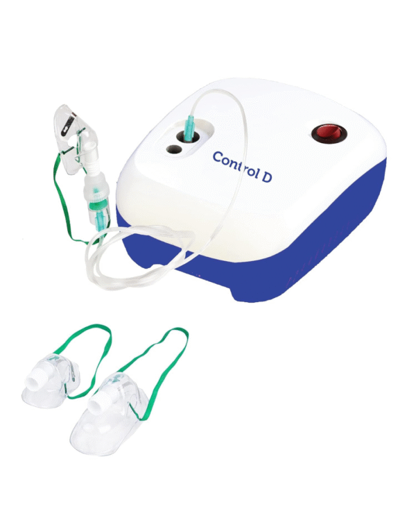 Control D NEB112 Respiratory Nebulizer with Complete Kit for Kids & Adults Nebulizer (White, Blue) - Image 2