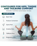 Dr Trust USA 370 Pro Seat Cushion for Tailbone, Coccyx, Hip, Thigh, Sciatica Support