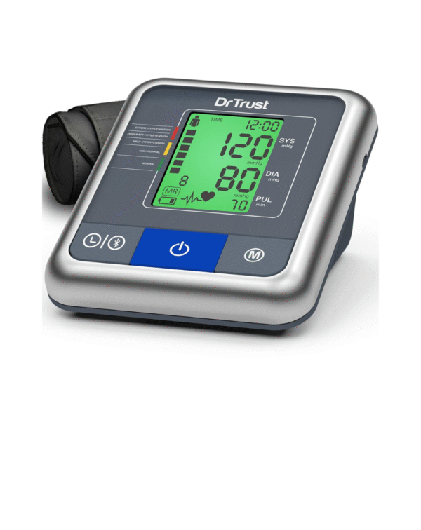 Dr Trust A-One Max Connect Automatic Talking Blood Pressure Testing Monitor (Gray)