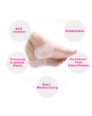 Sofstep Moisturizing Gel Heel Socks, White
