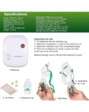 Control D NEB112 Respiratory Nebulizer with Complete Kit for Kids & Adults Nebulizer (White, Blue)