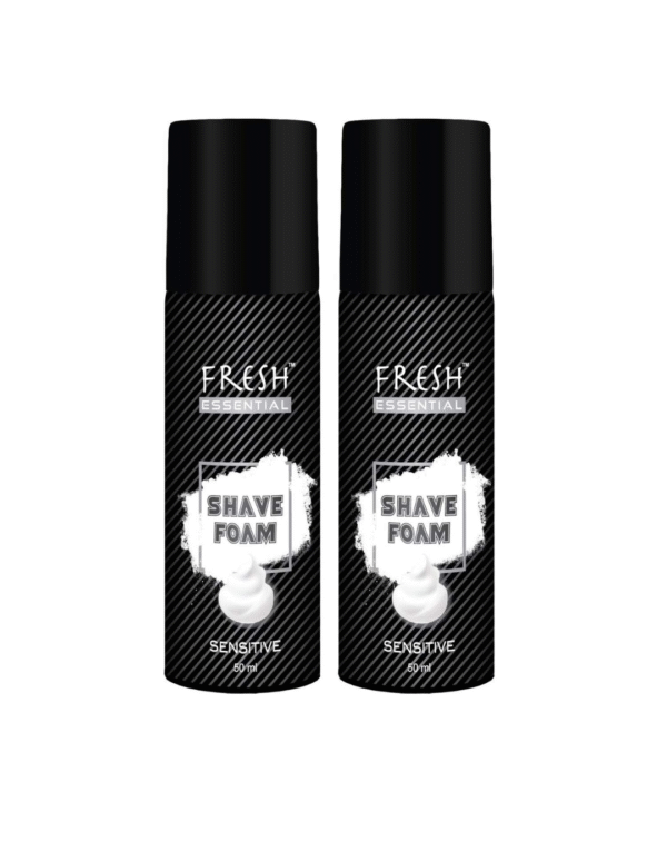Fresh Essential Shave Foam - Sensitive, 50 ml (Pack of 2)