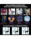 Dr Trust Lower Orthopedic Backrest Pillow Premium Memory Foam