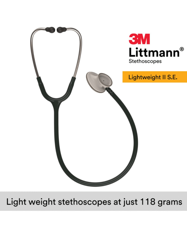 Lightweight II S.E. Stethoscopes for Nurses, Black Tube, 28 inch, 2450 - Image 2
