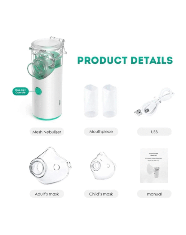 Dr Diaz Rechargeable Nebulization Machine For COPD Asthma|Child&Adult Mesh Nebulizer - Image 4