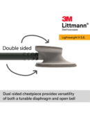 Lightweight II S.E. Stethoscopes for Nurses, Black Tube, 28 inch, 2450