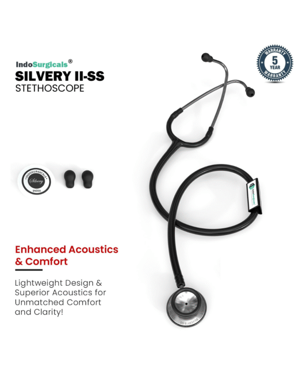 IndoSurgicals Silvery II-SS Stethoscope - Image 2