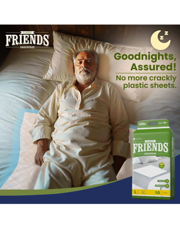 Friends Classic Disposable Underpads,Soft & Super Absorbency - 60x90 cm - Image 2