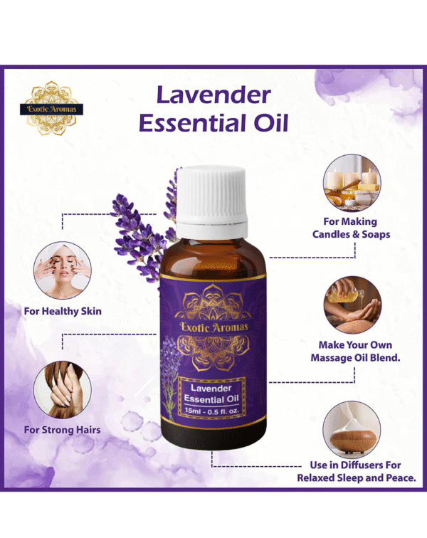 Exotic Aromas Lavender Essential Oil for Aroma Therapy - Image 2