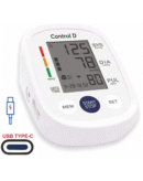 Control D Homely CPort BP Monitor Automatic Accurate Digital Blood Pressure Checking Machine Upper Arm Portable Digital Blood Pressure Monitor BP Machine (White, Silver)