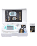 Control D Advanced Digital Diabetes Glucose Blood Sugar Testing Monitor with 50 Strips of Glucometer (White, Green)