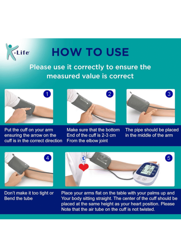 K-Life - BPM-109 Fully Automatic Digital Electronic Blood Pressure Monitor - Image 4