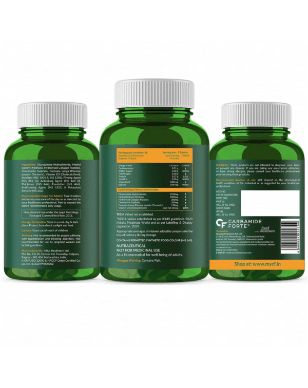 Carbamide Forte Glucosamine Tablets - Joint Support Supplement with Collagen & Glucosamine Chondroitin MSM - Image 2