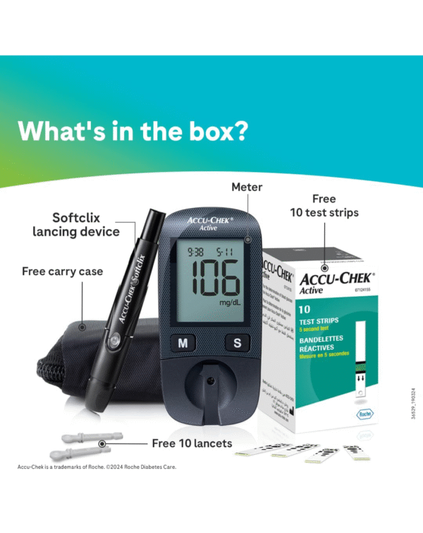 Accu-Chek Active Blood Glucose Glucometer Kit - Image 5