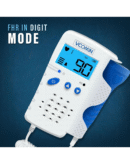 OTICA VCOMIN Professional Ultrasonic Fetal Doppler Rechargeable Headphone Jack and Built in Speaker, Baby Heart Beat Monitor