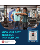 Omron Karada Scan Body Composition Monitor HBF-375, 140 KG, Silver