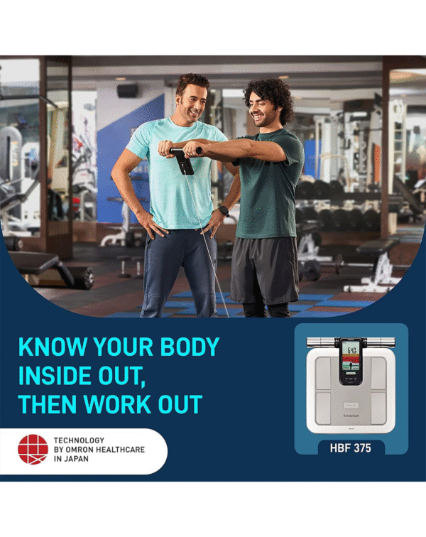 Omron Karada Scan Body Composition Monitor HBF-375, 140 KG, Silver - Image 2