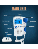 OTICA VCOMIN Professional Ultrasonic Fetal Doppler Rechargeable Headphone Jack and Built in Speaker, Baby Heart Beat Monitor