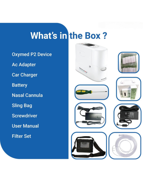 Oxy-Med P2 Portable Oxygen Concentrator with 3 years warranty - Image 3