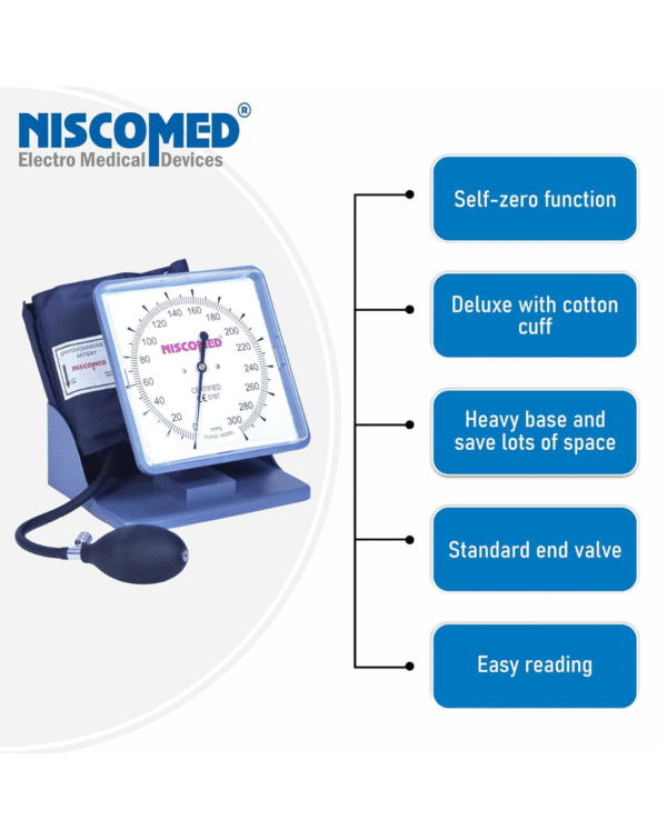 Niscomed PW-217 Manual Sphygmomanometer Aneroid Blood Pressure Apparatus - Image 3