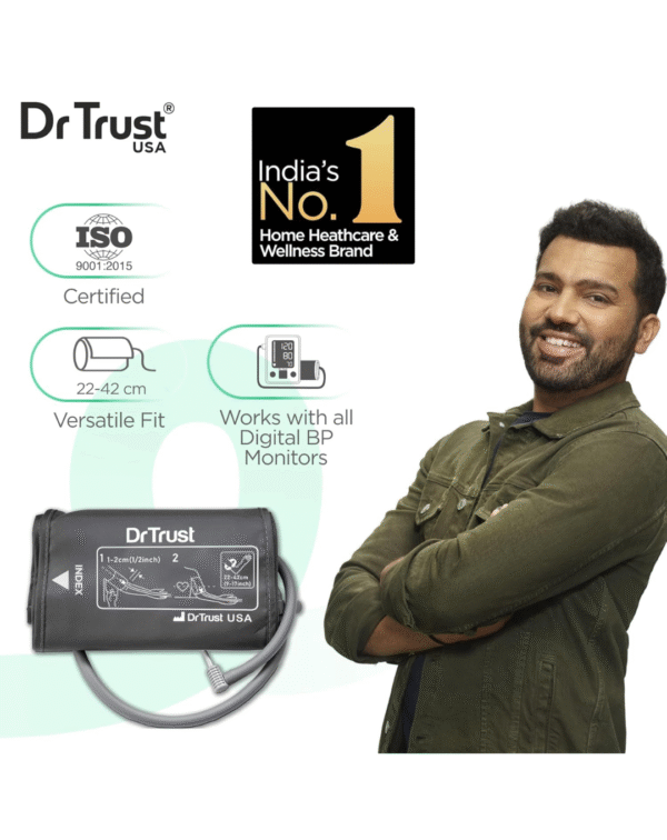 Dr Trust USA Upper Arm BP Monitor Cuff Size of 22-42 cm For Blood Pressure Measurements, Durable, Soft & Comfortable BP Machine Cuff - Image 2