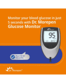 Dr. Morepen BG-03 Gluco One Glucometer Combo, 50 Strips (Multicolor)