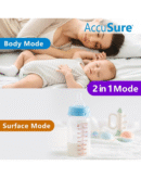AccuSure Mercury-Free Digital Thermometer With Transparent Storage Case (Ivory)