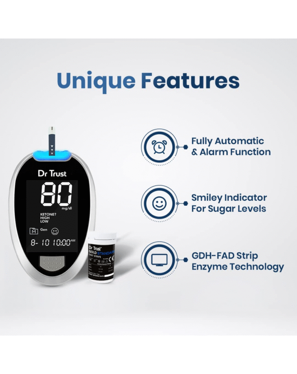 Dr TrustFully Automatic Blood Sugar Testing Glucometer Machine - Image 3